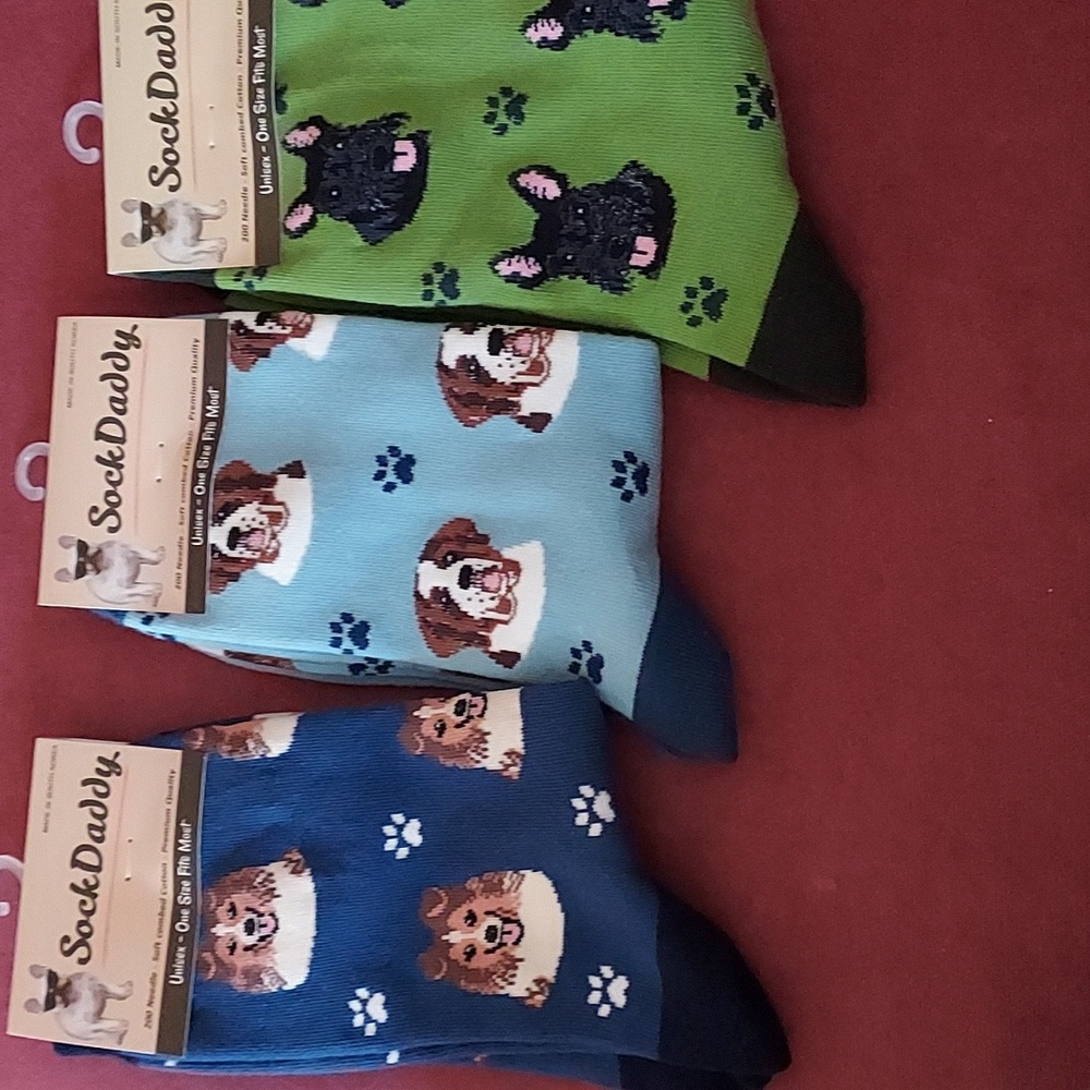 Dog print socks